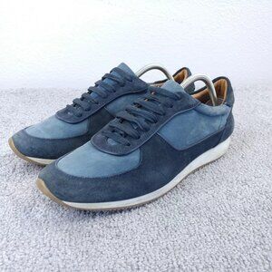 Massimo Dutti Blue and Tan Sneakers